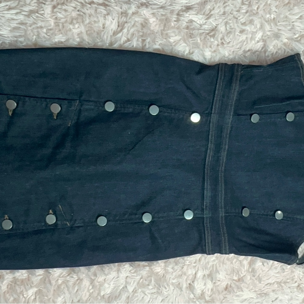 Stylish Denim Dress with Button Accents